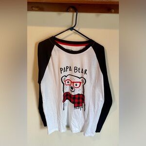 🐻‍❄️CUDDL DUDS PAPA BEAR PAJAMA TOP XLT🐻‍❄️ NWT